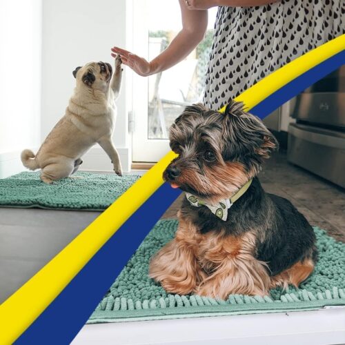 Muddy Mat® Shown on TV – Super Absorbent Microfiber Dog Door Mat for Muddy Paws, Non-Slip Washable Pet Rug, Quick Dry Chenille Entryway Carpet, Machine Washable Indoor Outdoor mat, Grey 30"x19" - Image 196