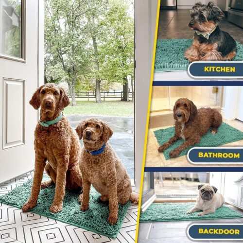 Muddy Mat® Shown on TV – Super Absorbent Microfiber Dog Door Mat for Muddy Paws, Non-Slip Washable Pet Rug, Quick Dry Chenille Entryway Carpet, Machine Washable Indoor Outdoor mat, Grey 30"x19" - Image 197