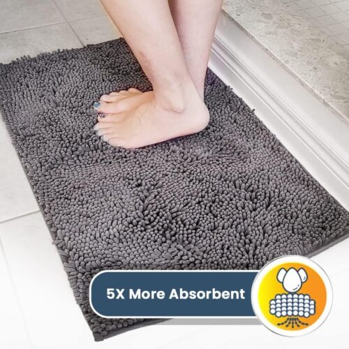 Muddy Mat® Shown on TV – Super Absorbent Microfiber Dog Door Mat for Muddy Paws, Non-Slip Washable Pet Rug, Quick Dry Chenille Entryway Carpet, Machine Washable Indoor Outdoor mat, Grey 30"x19" - Image 200