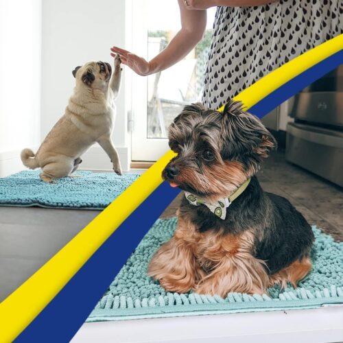 Muddy Mat® Shown on TV – Super Absorbent Microfiber Dog Door Mat for Muddy Paws, Non-Slip Washable Pet Rug, Quick Dry Chenille Entryway Carpet, Machine Washable Indoor Outdoor mat, Grey 30"x19" - Image 211