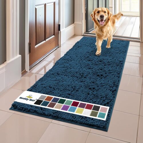 Muddy Mat® Shown on TV – Super Absorbent Microfiber Dog Door Mat for Muddy Paws, Non-Slip Washable Pet Rug, Quick Dry Chenille Entryway Carpet, Machine Washable Indoor Outdoor mat, Grey 30"x19" - Image 216
