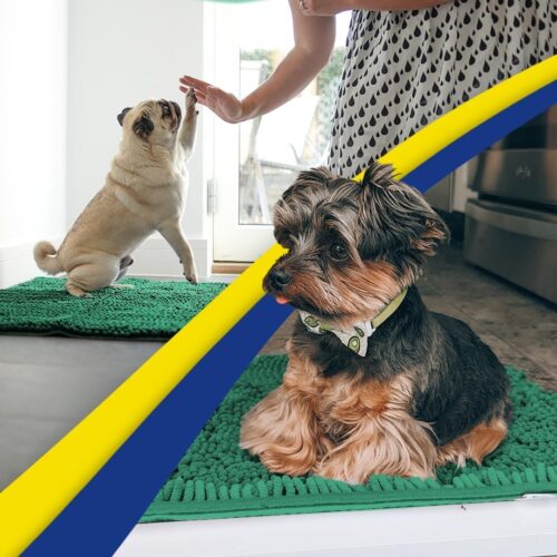 Muddy Mat® Shown on TV – Super Absorbent Microfiber Dog Door Mat for Muddy Paws, Non-Slip Washable Pet Rug, Quick Dry Chenille Entryway Carpet, Machine Washable Indoor Outdoor mat, Grey 30"x19" - Image 221