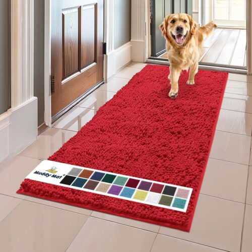 Muddy Mat® Shown on TV – Super Absorbent Microfiber Dog Door Mat for Muddy Paws, Non-Slip Washable Pet Rug, Quick Dry Chenille Entryway Carpet, Machine Washable Indoor Outdoor mat, Grey 30"x19" - Image 223