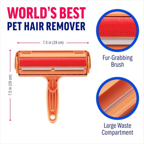 Chom Chom Roller Pet Hair Remover and Reusable Lint Roller - ChomChom Cat and Dog Hair Remover for Furniture, Couch, Carpet, Clothing and Bedding - Portable, Multi-Surface Fur Removal Tool - Image 17