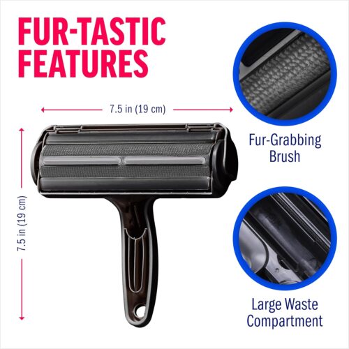 Chom Chom Roller Pet Hair Remover and Reusable Lint Roller - ChomChom Cat and Dog Hair Remover for Furniture, Couch, Carpet, Clothing and Bedding - Portable, Multi-Surface Fur Removal Tool - Image 26