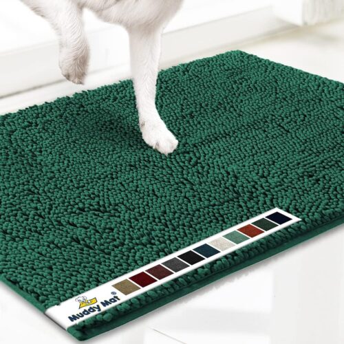 Muddy Mat® Shown on TV – Super Absorbent Microfiber Dog Door Mat for Muddy Paws, Non-Slip Washable Pet Rug, Quick Dry Chenille Entryway Carpet, Machine Washable Indoor Outdoor mat, Grey 30"x19" - Image 234