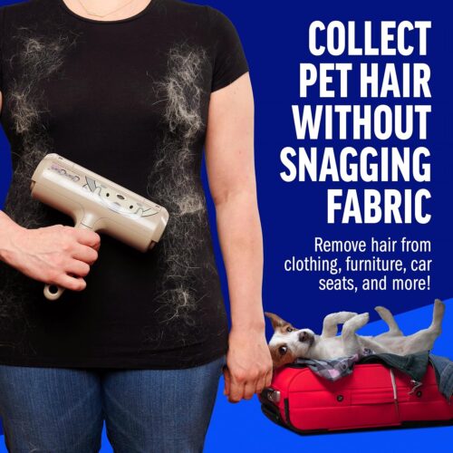 Chom Chom Roller Pet Hair Remover and Reusable Lint Roller - ChomChom Cat and Dog Hair Remover for Furniture, Couch, Carpet, Clothing and Bedding - Portable, Multi-Surface Fur Removal Tool - Image 31