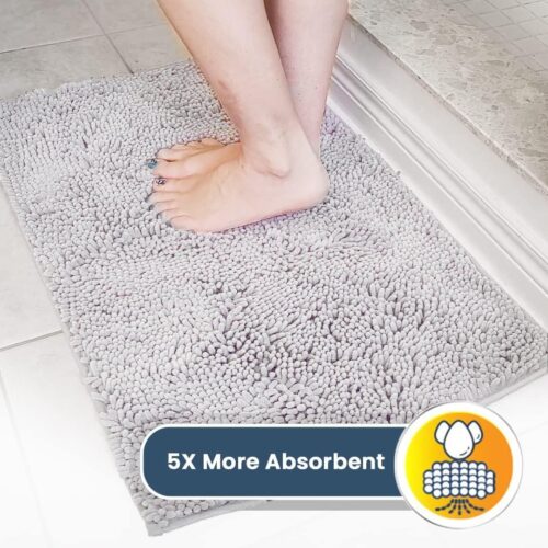 Muddy Mat® Shown on TV – Super Absorbent Microfiber Dog Door Mat for Muddy Paws, Non-Slip Washable Pet Rug, Quick Dry Chenille Entryway Carpet, Machine Washable Indoor Outdoor mat, Grey 30"x19" - Image 238