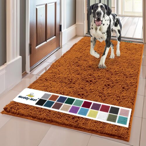 Muddy Mat® Shown on TV – Super Absorbent Microfiber Dog Door Mat for Muddy Paws, Non-Slip Washable Pet Rug, Quick Dry Chenille Entryway Carpet, Machine Washable Indoor Outdoor mat, Grey 30"x19" - Image 241