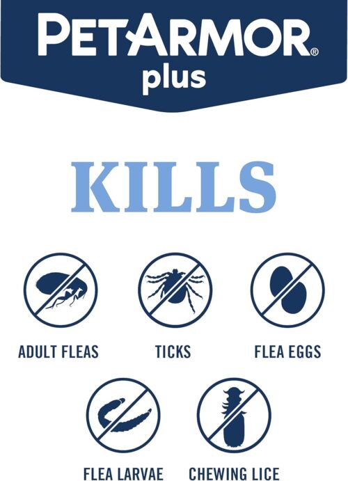 PetArmor Plus Flea and Tick Prevention for Dogs, Dog Flea and Tick Treatment, 3 Doses, Waterproof Topical, Fast Acting, Small Dogs (5-22 lbs) - Image 3