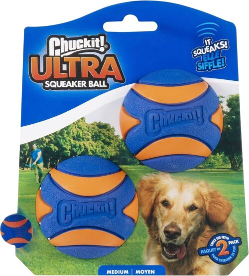 Chuckit! Ultra Ball Dog Toy - Medium Bouncy Fetch Balls For Dogs 20-60 lbs - Made from Durable Rubber - Floating Water Pet Toys - Size Medium - 2.5-inch Diameter - Pack of 2 - Image 9