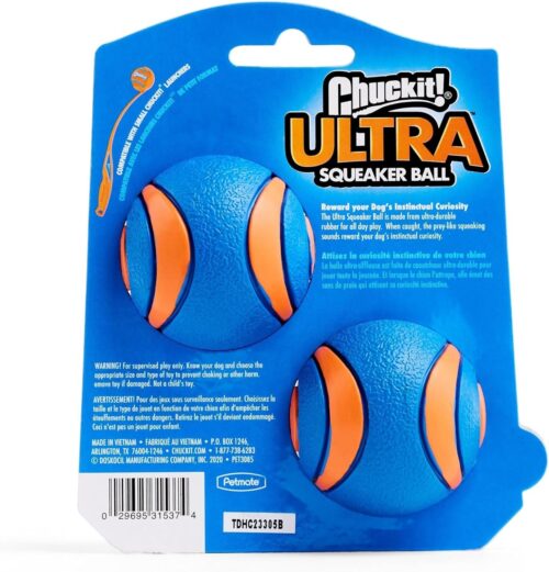 Chuckit! Ultra Ball Dog Toy - Medium Bouncy Fetch Balls For Dogs 20-60 lbs - Made from Durable Rubber - Floating Water Pet Toys - Size Medium - 2.5-inch Diameter - Pack of 2 - Image 10