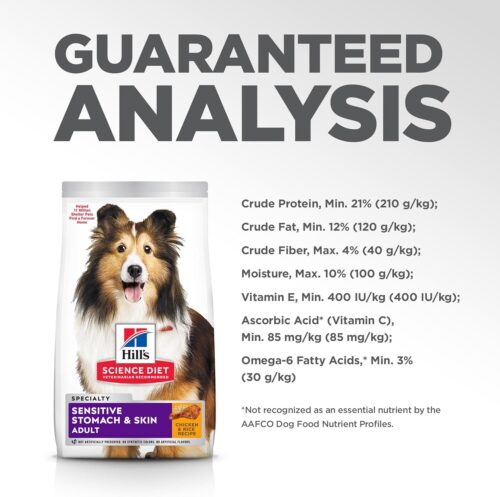 Hill's Science Diet Sensitive Stomach & Skin, Adult 1-6, Stomach & Skin Sensitivity Support, Dry Dog Food, Chicken Recipe, 30 lb Bag - Image 10