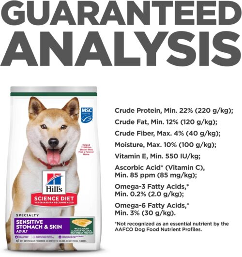 Hill's Science Diet Sensitive Stomach & Skin, Adult 1-6, Stomach & Skin Sensitivity Support, Dry Dog Food, Chicken Recipe, 30 lb Bag - Image 24