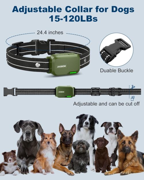 Jugbow Dog Shock Collar - 3300FT Dog Training Collar with Remote Innovative IPX7 Waterproof with 4 Training Modes, Rechargeable E-Collar for All Breeds - Image 5