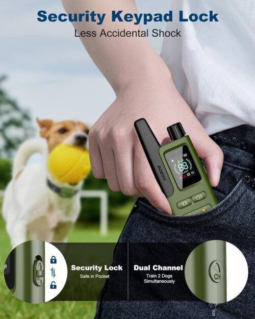 Jugbow Dog Shock Collar - 3300FT Dog Training Collar with Remote Innovative IPX7 Waterproof with 4 Training Modes, Rechargeable E-Collar for All Breeds - Image 7