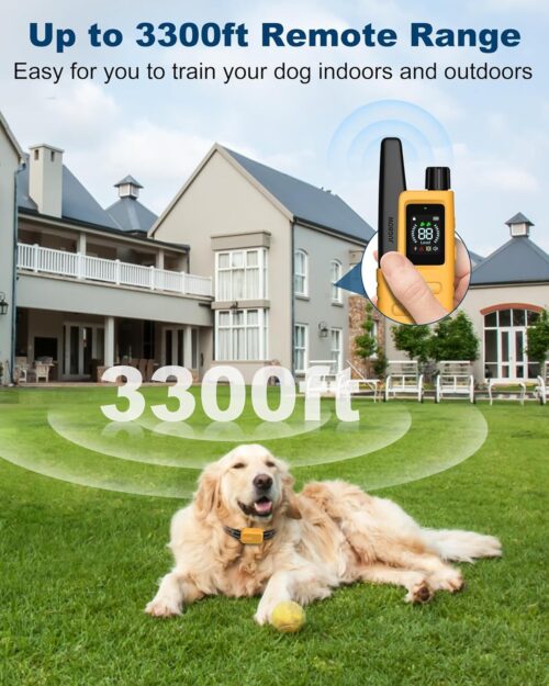 Jugbow Dog Shock Collar - 3300FT Dog Training Collar with Remote Innovative IPX7 Waterproof with 4 Training Modes, Rechargeable E-Collar for All Breeds - Image 11