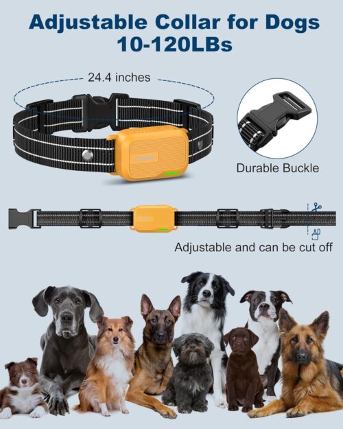 Jugbow Dog Shock Collar - 3300FT Dog Training Collar with Remote Innovative IPX7 Waterproof with 4 Training Modes, Rechargeable E-Collar for All Breeds - Image 13