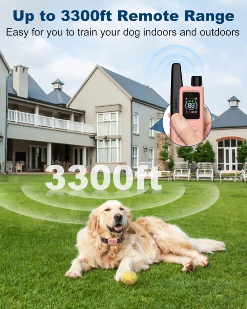 Jugbow Dog Shock Collar - 3300FT Dog Training Collar with Remote Innovative IPX7 Waterproof with 4 Training Modes, Rechargeable E-Collar for All Breeds - Image 18