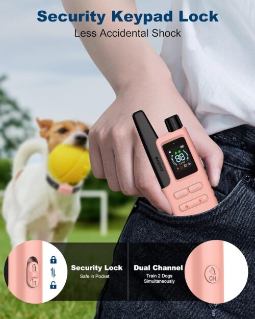 Jugbow Dog Shock Collar - 3300FT Dog Training Collar with Remote Innovative IPX7 Waterproof with 4 Training Modes, Rechargeable E-Collar for All Breeds - Image 22