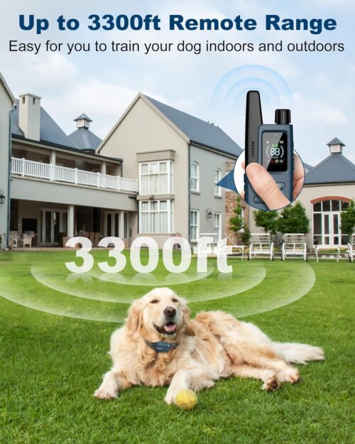 Jugbow Dog Shock Collar - 3300FT Dog Training Collar with Remote Innovative IPX7 Waterproof with 4 Training Modes, Rechargeable E-Collar for All Breeds - Image 25