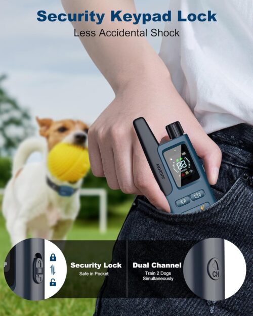 Jugbow Dog Shock Collar - 3300FT Dog Training Collar with Remote Innovative IPX7 Waterproof with 4 Training Modes, Rechargeable E-Collar for All Breeds - Image 29