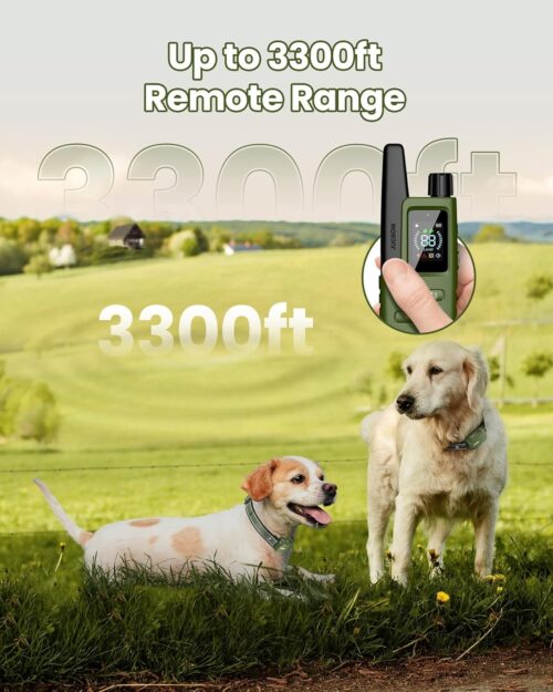 Jugbow Dog Shock Collar - 3300FT Dog Training Collar with Remote Innovative IPX7 Waterproof with 4 Training Modes, Rechargeable E-Collar for All Breeds - Image 32