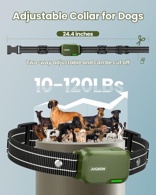 Jugbow Dog Shock Collar - 3300FT Dog Training Collar with Remote Innovative IPX7 Waterproof with 4 Training Modes, Rechargeable E-Collar for All Breeds - Image 34