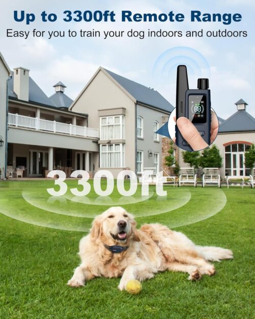 Jugbow Dog Shock Collar - 3300FT Dog Training Collar with Remote Innovative IPX7 Waterproof with 4 Training Modes, Rechargeable E-Collar for All Breeds - Image 39