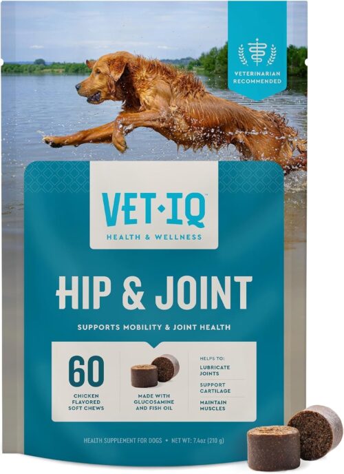 VetIQ Glucosamine Hip & Joint Supplement for Dogs, 180 Soft Chews, Dog Joint Support Supplement with MSM and Krill, Dog Health Supplies Large & Small Breed, Chicken Flavored Chewables - Image 10