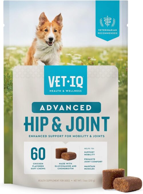 VetIQ Glucosamine Hip & Joint Supplement for Dogs, 180 Soft Chews, Dog Joint Support Supplement with MSM and Krill, Dog Health Supplies Large & Small Breed, Chicken Flavored Chewables - Image 13