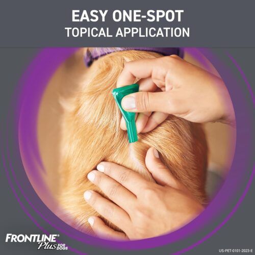 FRONTLINE Plus Flea and Tick Treatment for Large Dogs Up to 45 to 88 lbs. 3 Treatments - Image 5