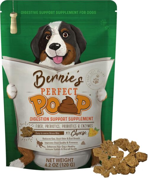 Perfect Poop Digestion & General Health Supplement for Dogs: Fiber, Prebiotics, Probiotics & Enzymes Relieve Digestive Conditions, Optimize Stool, and Improve Health (Cheddar Cheese, 12.8 oz) - Image 10