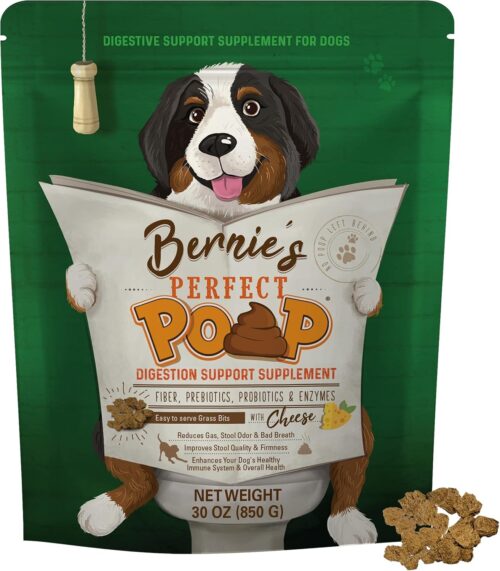 Perfect Poop Digestion & General Health Supplement for Dogs: Fiber, Prebiotics, Probiotics & Enzymes Relieve Digestive Conditions, Optimize Stool, and Improve Health (Cheddar Cheese, 12.8 oz) - Image 13