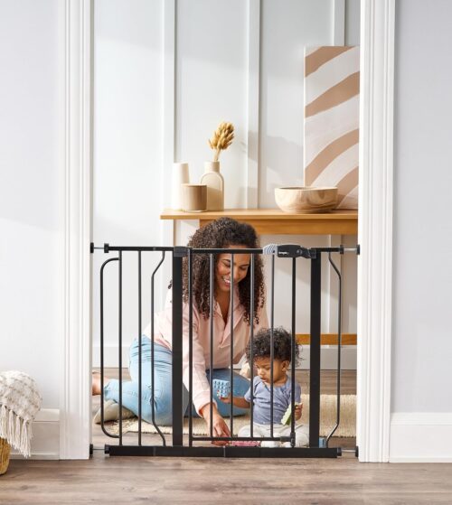 Regalo Easy Step 38.5-Inch Wide Walk Thru Baby Gate, Includes 6-Inch Extension Kit, Pressure Mount Kit, Wall Cups - Image 2
