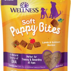 Wellness Puppy Treats, Natural, Training Treat, Grain Free, Soft Lamb & Salmon (8 Ounce Bag)