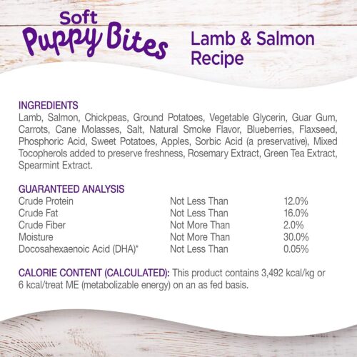 Wellness Puppy Treats, Natural, Training Treat, Grain Free, Soft Lamb & Salmon (8 Ounce Bag) - Image 5