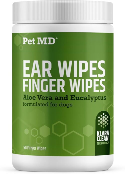 Pet MD - Dog Ear Cleaner Wipes - Otic Cleanser for Dogs to Stop Ear Itching, and Infections with Aloe and Eucalyptus - 100 Count - Image 7
