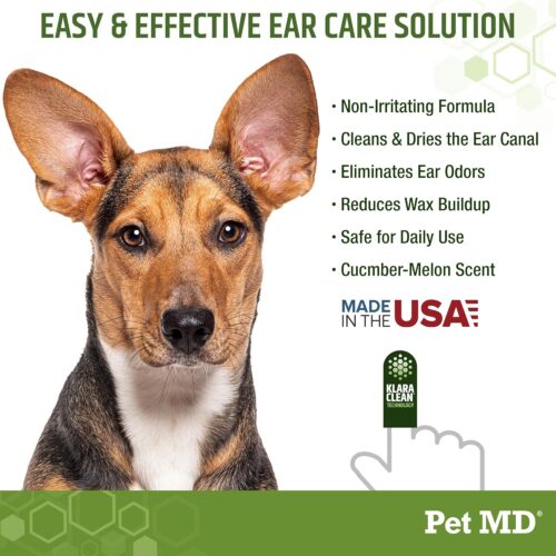 Pet MD - Dog Ear Cleaner Wipes - Otic Cleanser for Dogs to Stop Ear Itching, and Infections with Aloe and Eucalyptus - 100 Count - Image 9