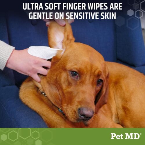 Pet MD - Dog Ear Cleaner Wipes - Otic Cleanser for Dogs to Stop Ear Itching, and Infections with Aloe and Eucalyptus - 100 Count - Image 10