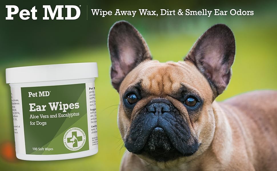 pet md ear wipes aloe vera and eucalyptus for dogs