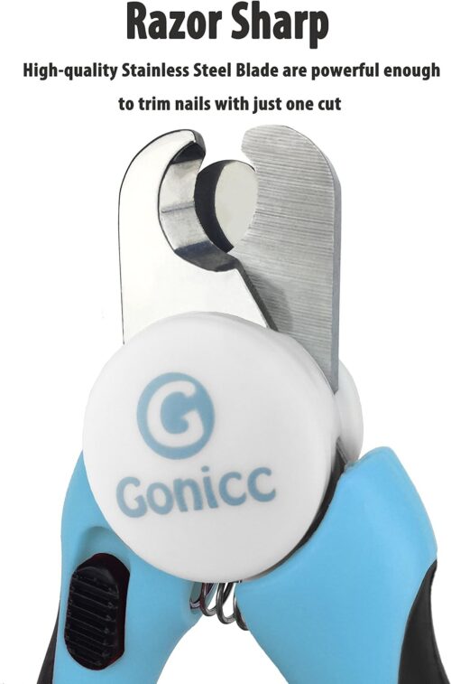 gonicc Dog & Cat Pets Nail Clippers and Trimmers - with Safety Guard to Avoid Overcutting, Free Nail File, Razor Sharp Blade - Professional Grooming Tool for Pets - Image 8