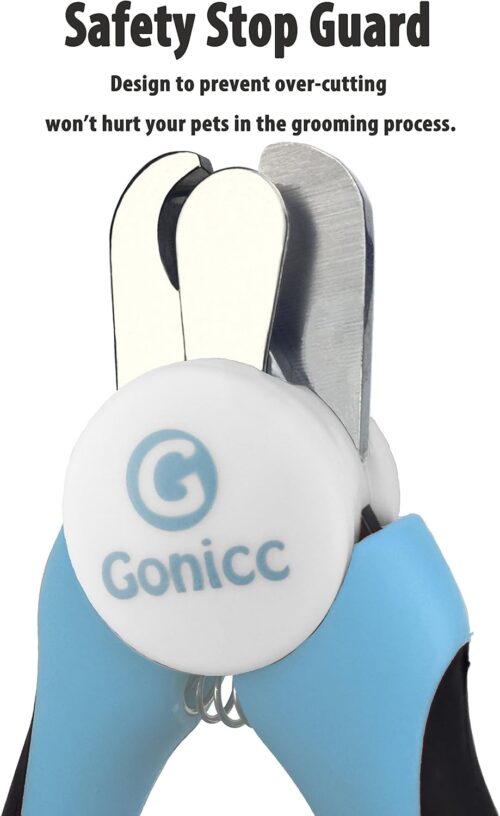 gonicc Dog & Cat Pets Nail Clippers and Trimmers - with Safety Guard to Avoid Overcutting, Free Nail File, Razor Sharp Blade - Professional Grooming Tool for Pets - Image 9