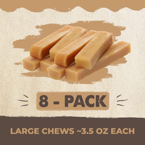 Mighty Paw Yak Cheese Dog Chews - All-Natural Treats for Dogs - High Protein Treat With 68 Grams Of Protein Per Chew - Delicious And Long Lasting - Odor Free With Limited Ingredients - (Large, 4 Pack) - Image 21