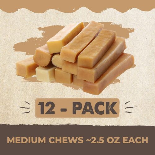 Mighty Paw Yak Cheese Dog Chews - All-Natural Treats for Dogs - High Protein Treat With 68 Grams Of Protein Per Chew - Delicious And Long Lasting - Odor Free With Limited Ingredients - (Large, 4 Pack) - Image 22