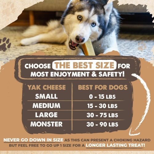 Mighty Paw Yak Cheese Dog Chews - All-Natural Treats for Dogs - High Protein Treat With 68 Grams Of Protein Per Chew - Delicious And Long Lasting - Odor Free With Limited Ingredients - (Large, 4 Pack) - Image 27