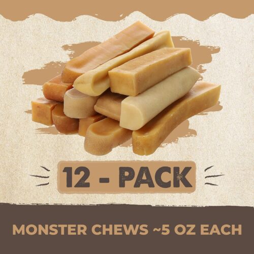 Mighty Paw Yak Cheese Dog Chews - All-Natural Treats for Dogs - High Protein Treat With 68 Grams Of Protein Per Chew - Delicious And Long Lasting - Odor Free With Limited Ingredients - (Large, 4 Pack) - Image 41