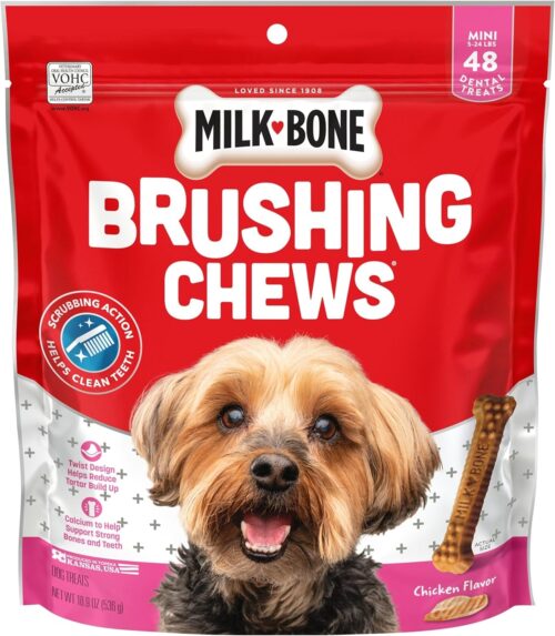 Milk-Bone Brushing Chews Daily Dental Dog Treats, Chicken Flavor, Large, 25 Count - Image 9