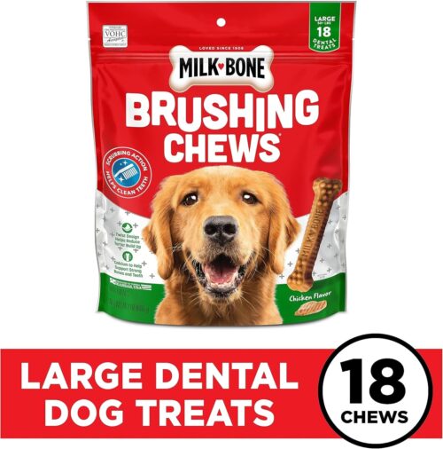 Milk-Bone Brushing Chews Daily Dental Dog Treats, Chicken Flavor, Large, 25 Count - Image 25
