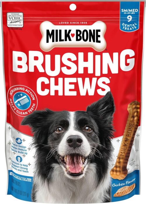 Milk-Bone Brushing Chews Daily Dental Dog Treats, Chicken Flavor, Large, 25 Count - Image 51